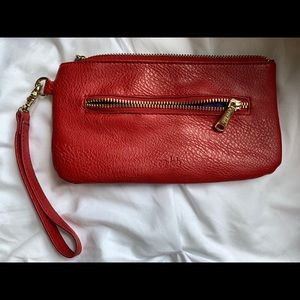 Women’s red wristlet